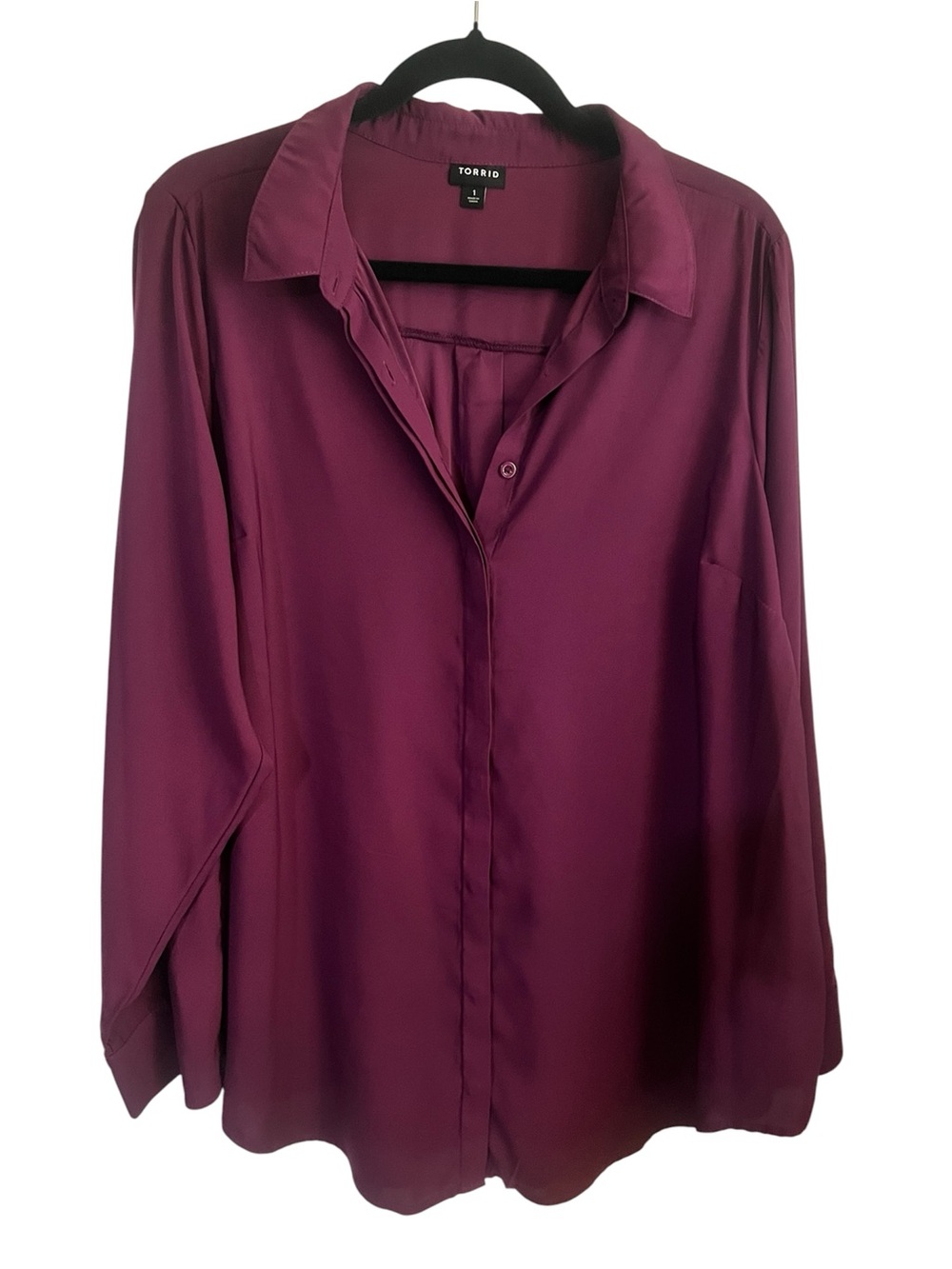 torrid Plum Button-Down Blouse